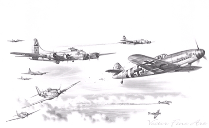 A Clash Of Eagles - Nicholas Trudgian art collectible - Main Image 1