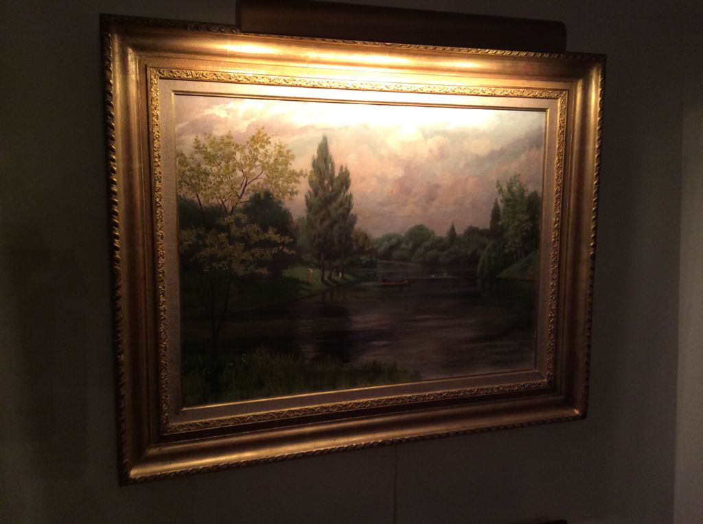 AFTERNOON ON THE LAKE - M. LANDAIS art collectible - Main Image 2