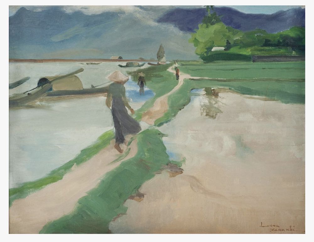 Rice Field By The River - Luong Xuan Nhi art collectible - Main Image 2