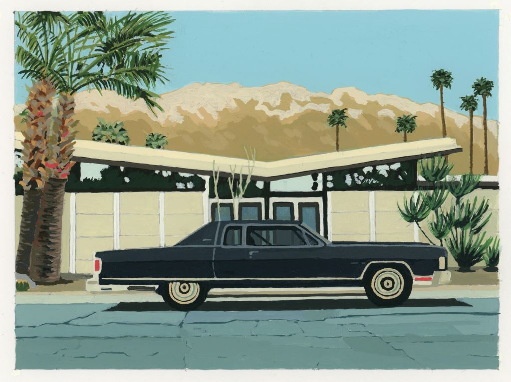 Study for Lincoln Continental in Park Springs, 2014 - Andy Burgess art collectible - Main Image 1