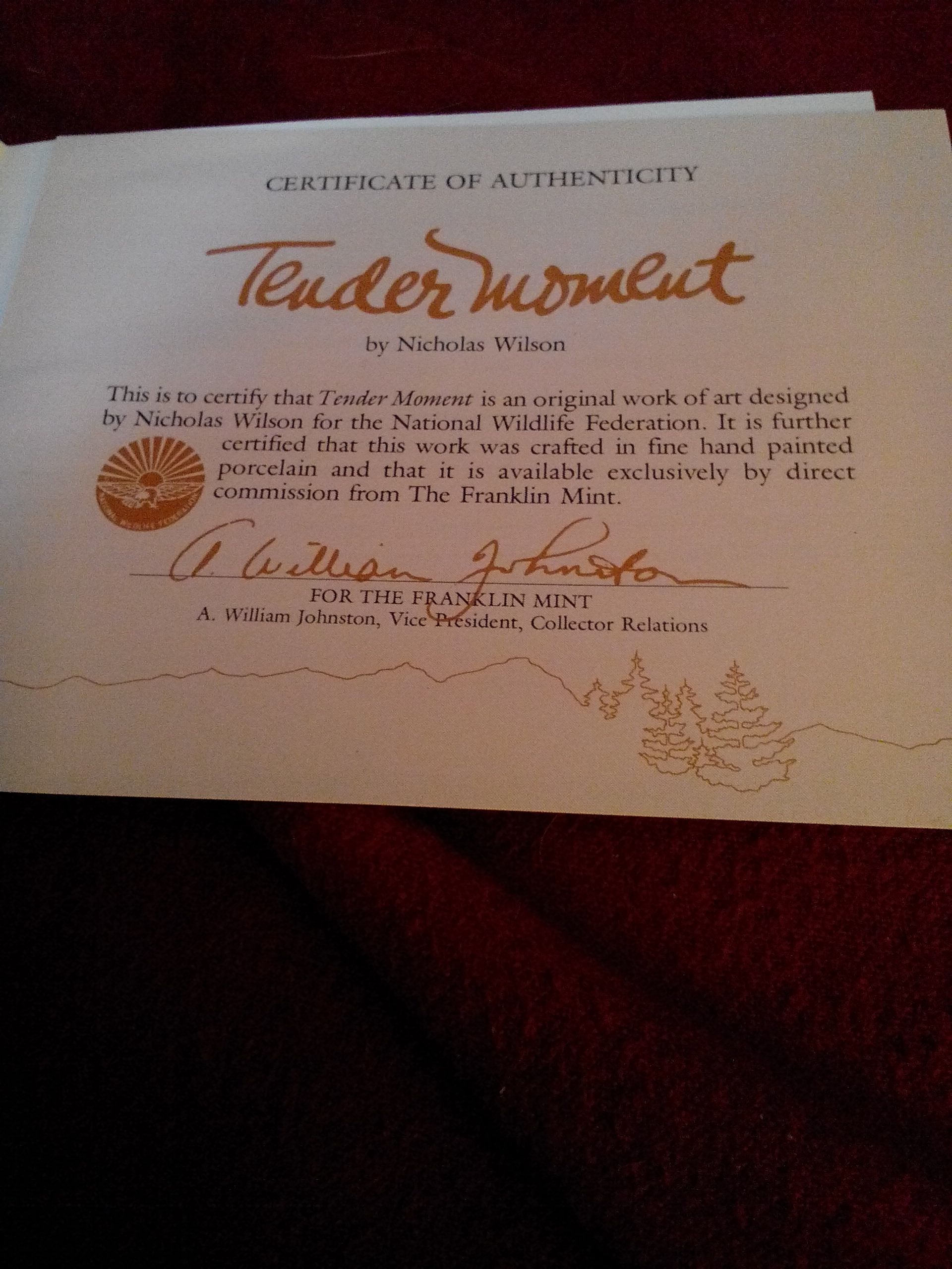 Tender Moments - Nicholas Wilson art collectible - Main Image 2