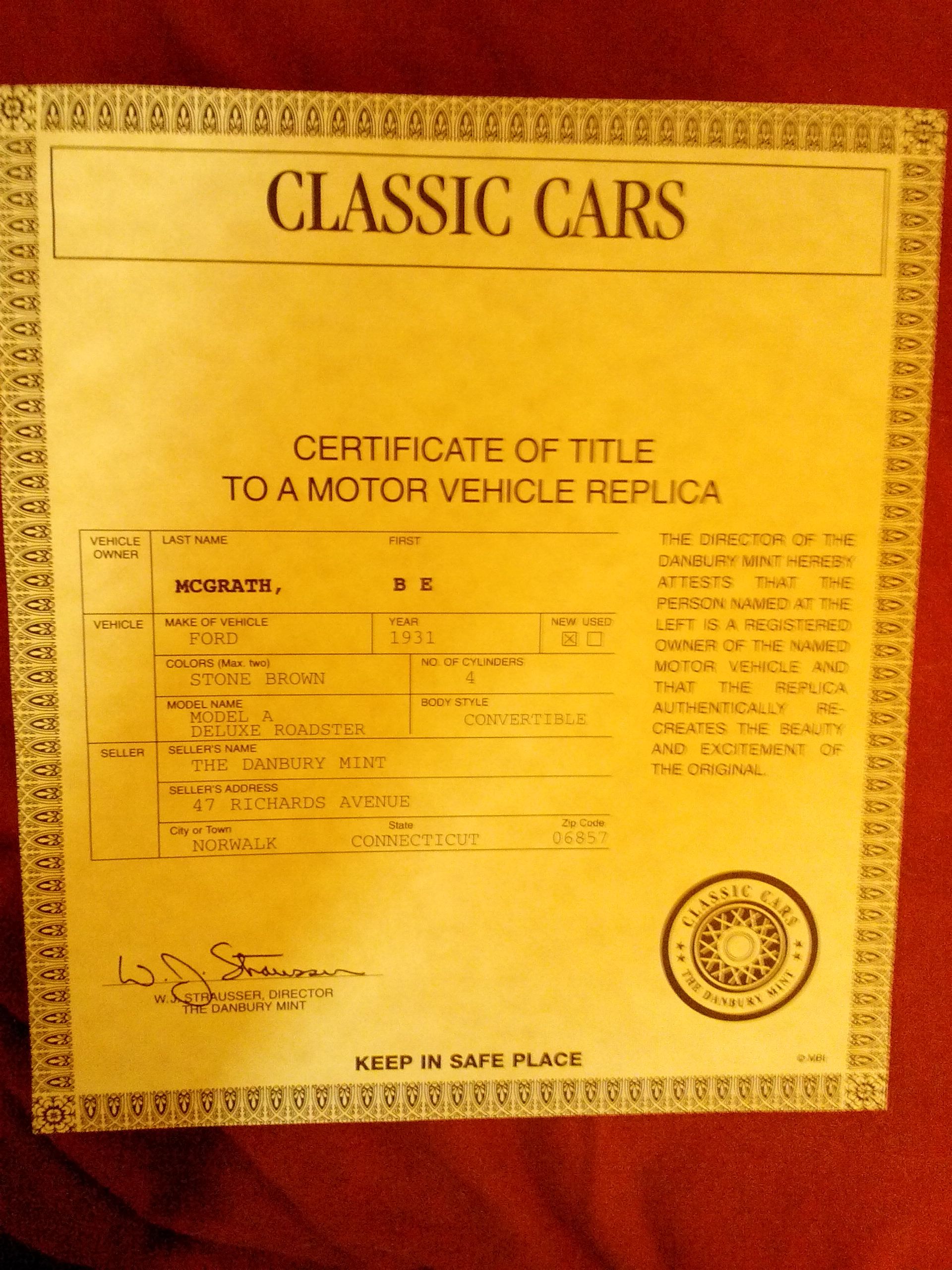 1931 Ford Model A - The Danbury art collectible - Main Image 2