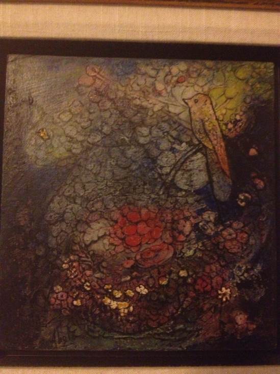 Flores y Pajaro - Eduardo Abela art collectible - Main Image 2