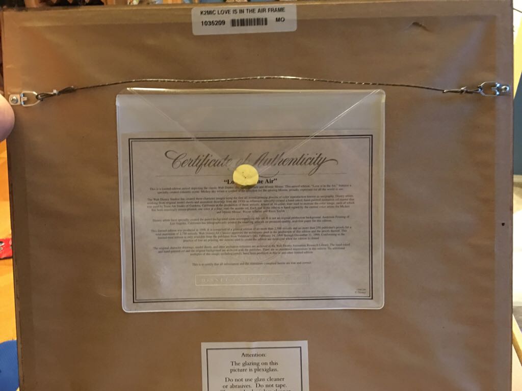 Love Is In Thr Ait - Walt Disney art collectible - Main Image 2