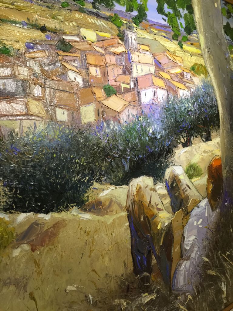 Se Reposer Regardant Le Village En Bas - André Deymonaz art collectible - Main Image 2