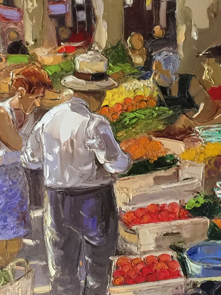 Le Marché Dans Le Midi - André Deymonaz art collectible - Main Image 2