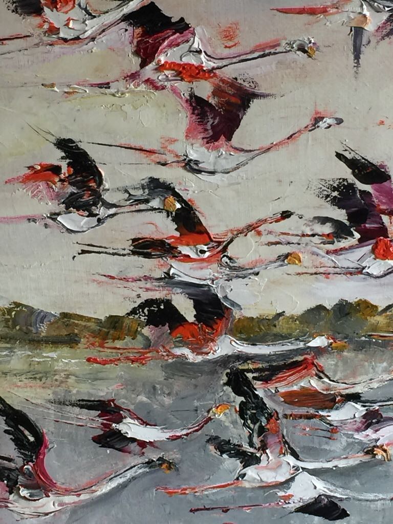 Flamingo Dans La Camargue - M. Jouenne art collectible - Main Image 2