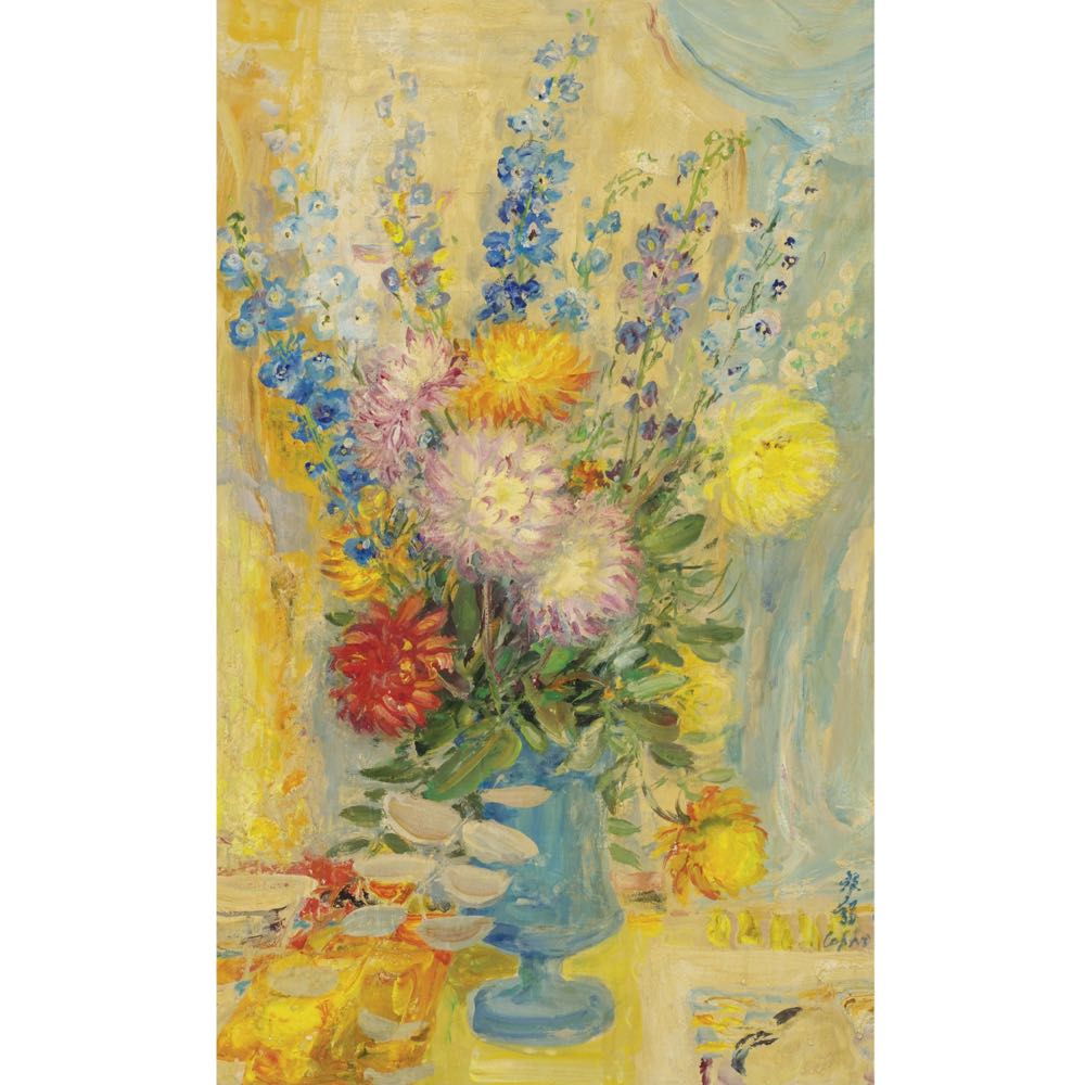 Bouquet In blue Vase - Le Pho art collectible - Main Image 2