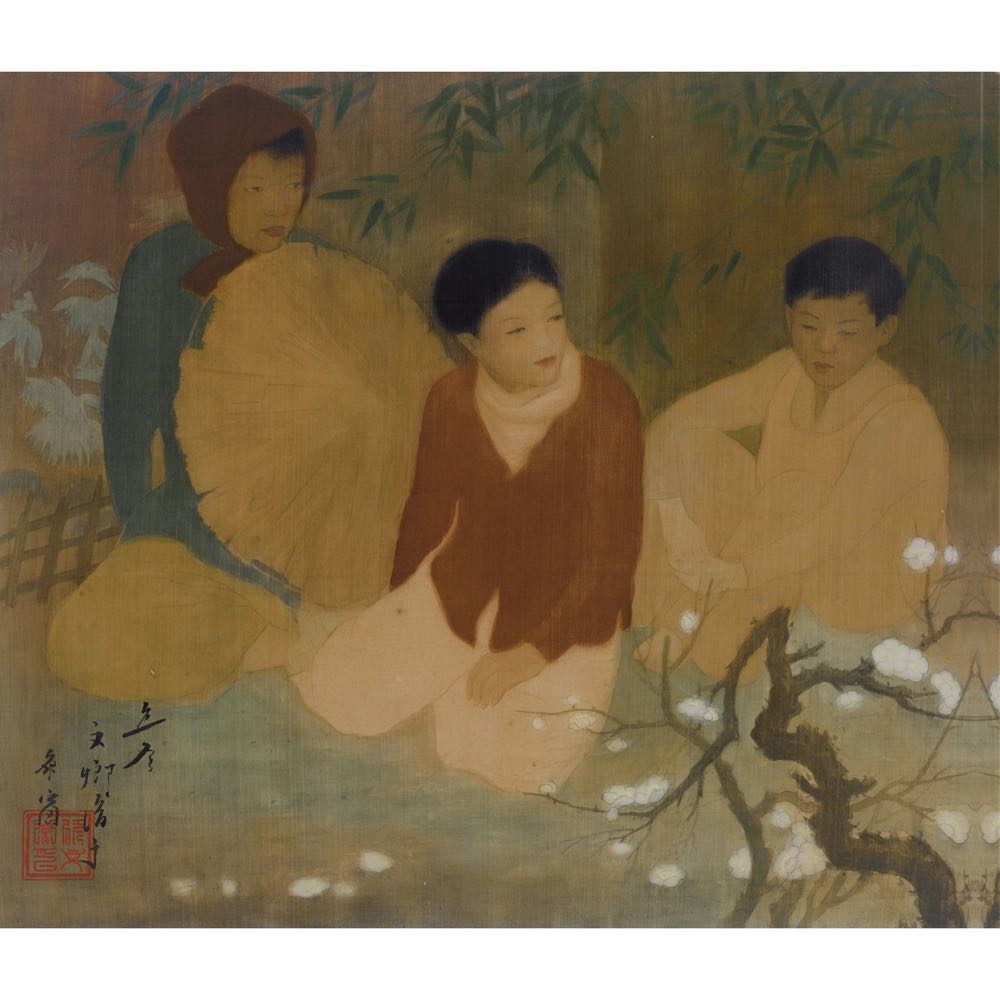 Resting On The Way To The New Year Market (c.1937) - Luu Van Sin art collectible - Main Image 2