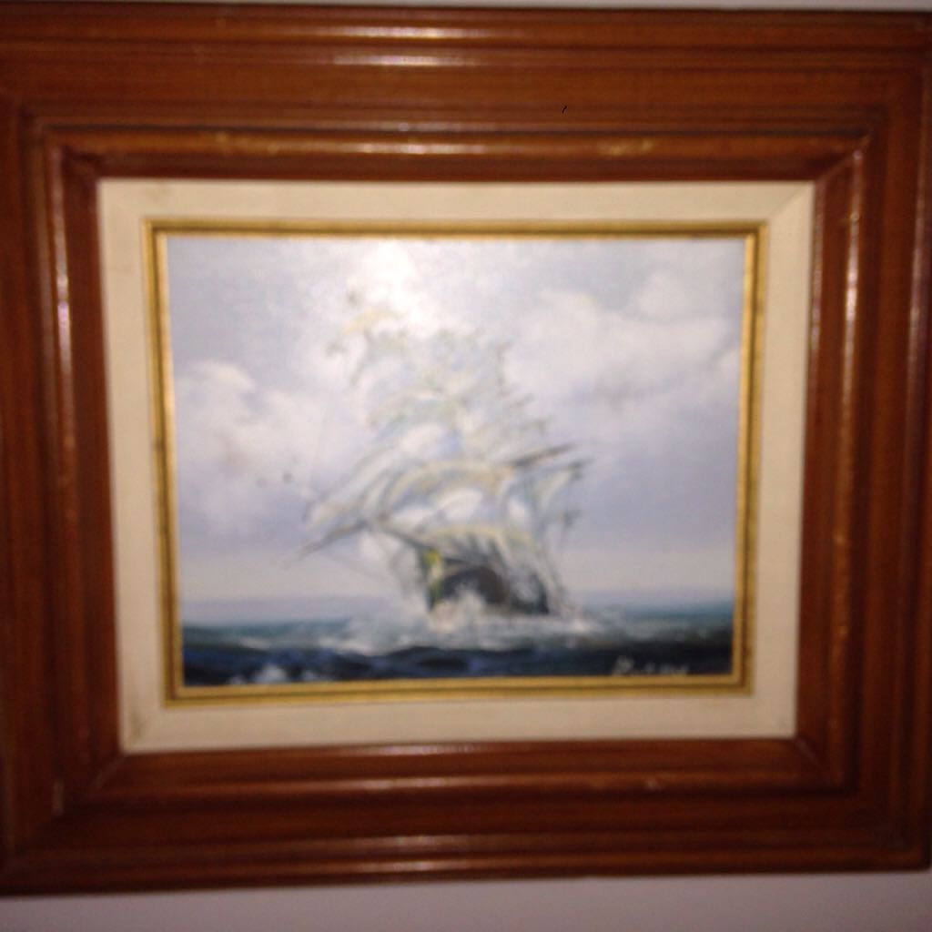 K. Max Tall Ship Painting - K. Max art collectible - Main Image 2