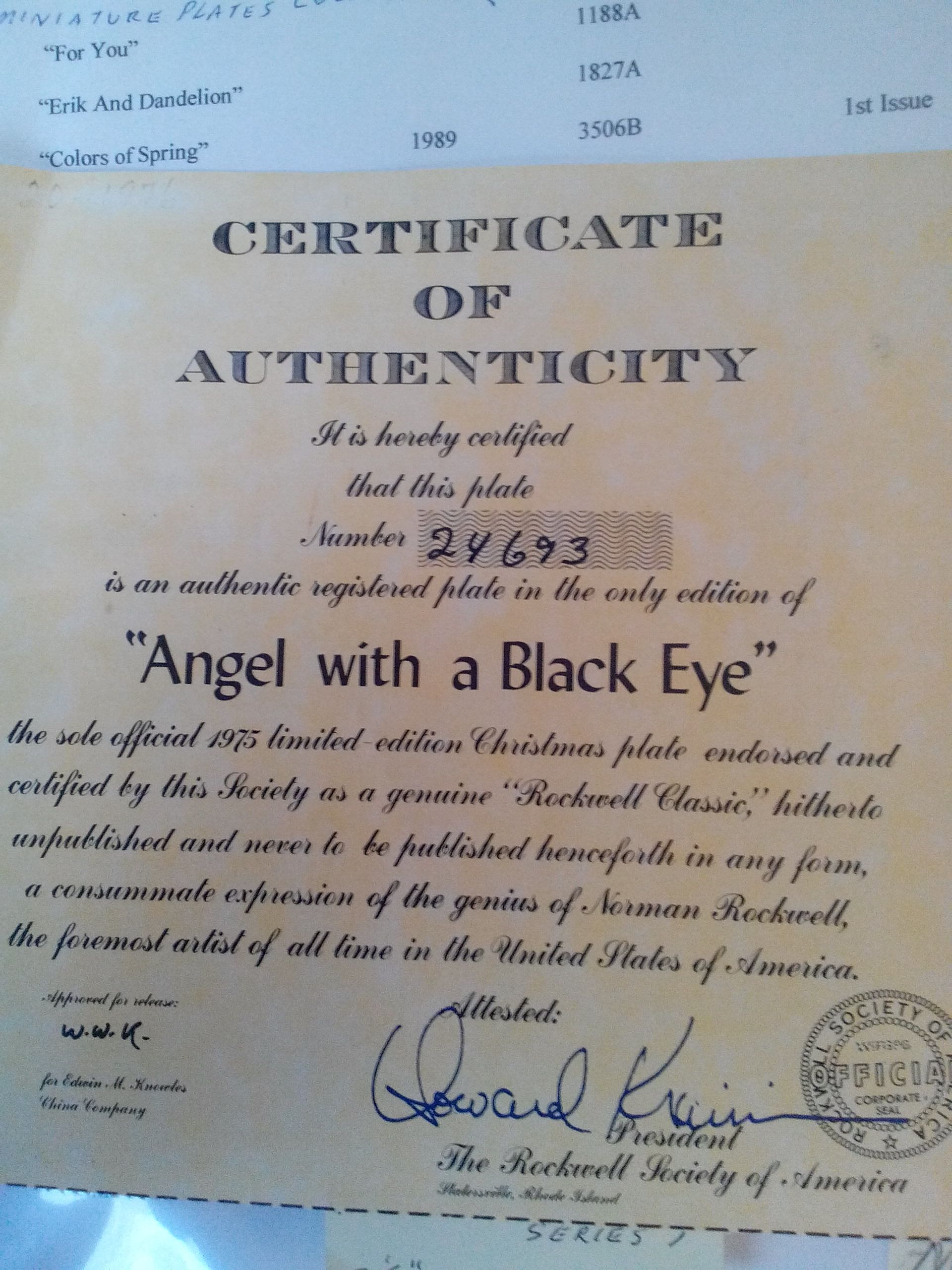 Angel with a Black Eye - Norman Rockwell art collectible - Main Image 2