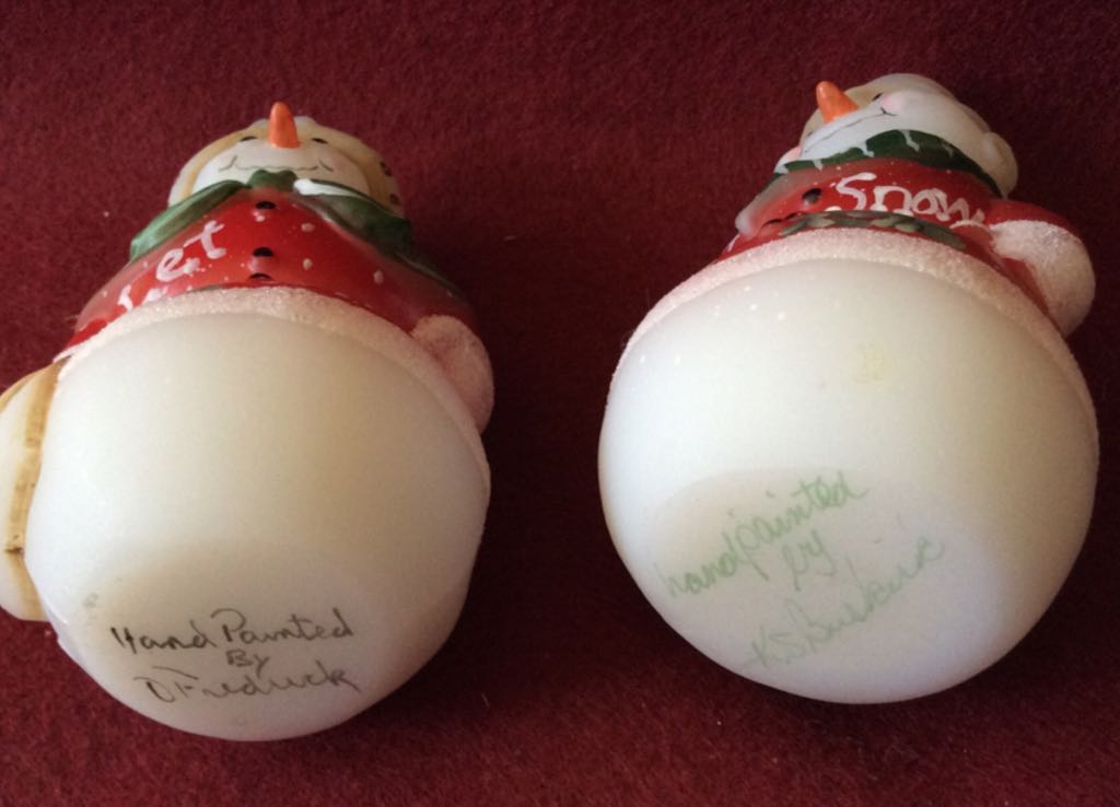Snowman/Snowlady - D Fredrick art collectible - Main Image 2