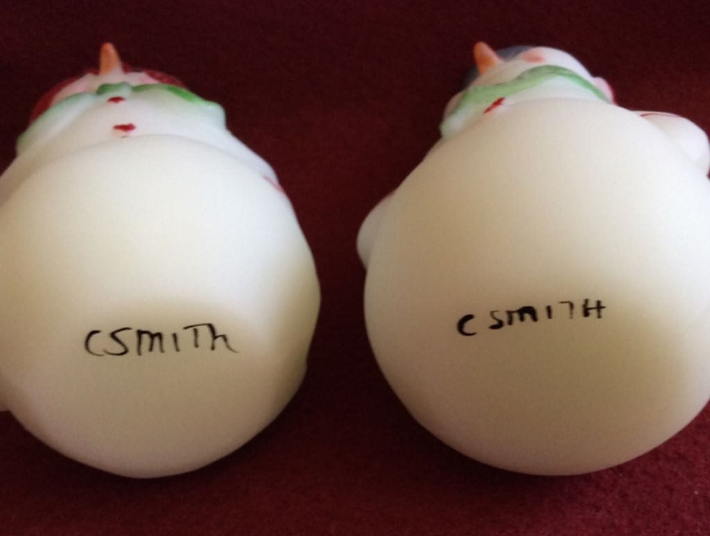 Snowman/Snowlady - C Smith art collectible - Main Image 2
