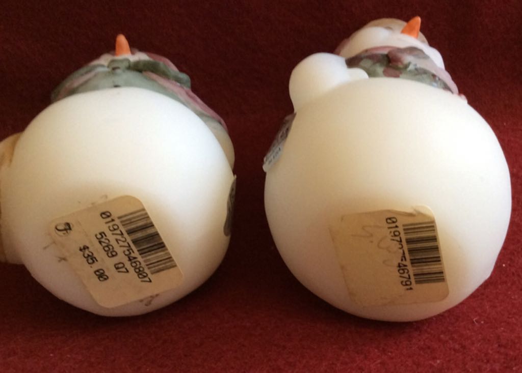 Snowman/Snowlady - Artist Unknown art collectible - Main Image 2