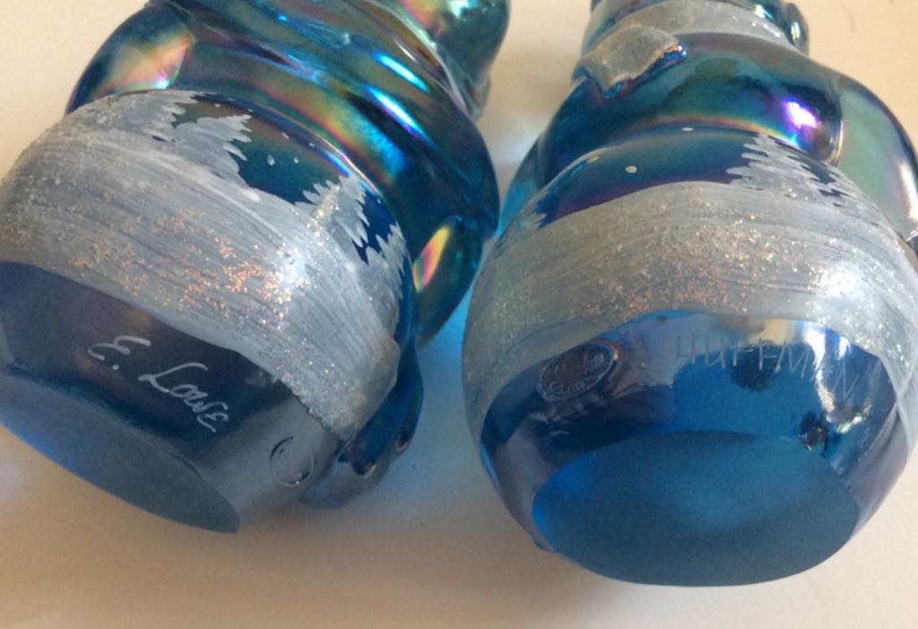 Snowman/Snowlady - E Lowe art collectible - Main Image 2