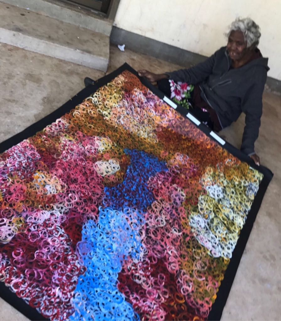 Mountain Devil Lizard - Gloria Petyarre art collectible - Main Image 2