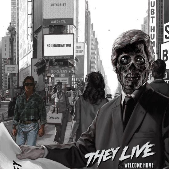 THEY LIVE Obey and Conform - Davids Kopfstoff art collectible - Main Image 2