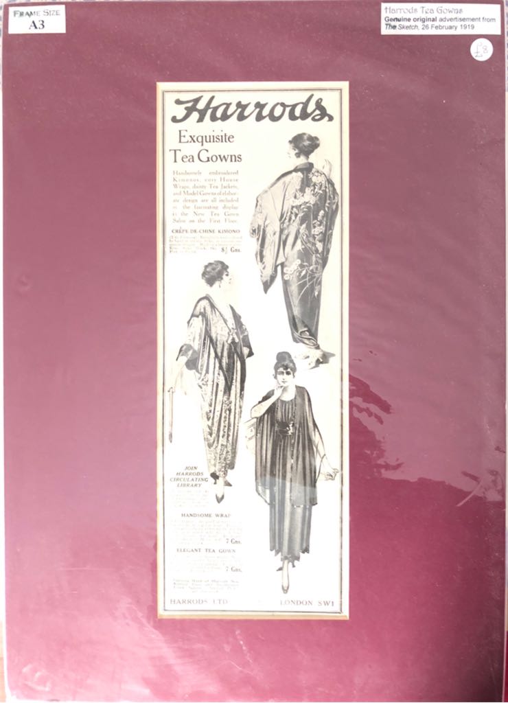 Harrods Exquisite Tea Gowns - Artist Unknown art collectible - Main Image 1