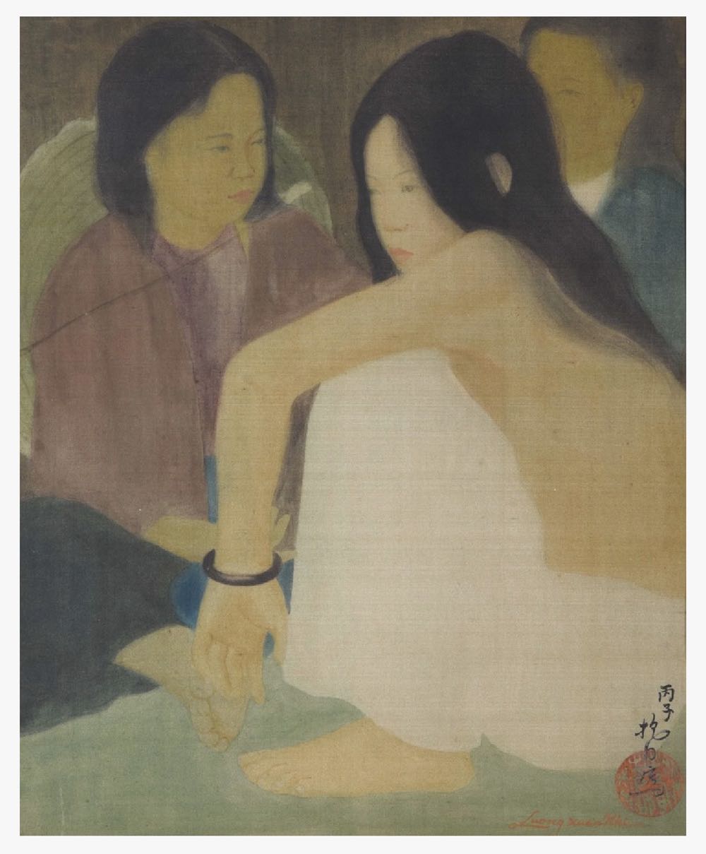 Three Young Girls - Luong Xuan Nhi art collectible - Main Image 2