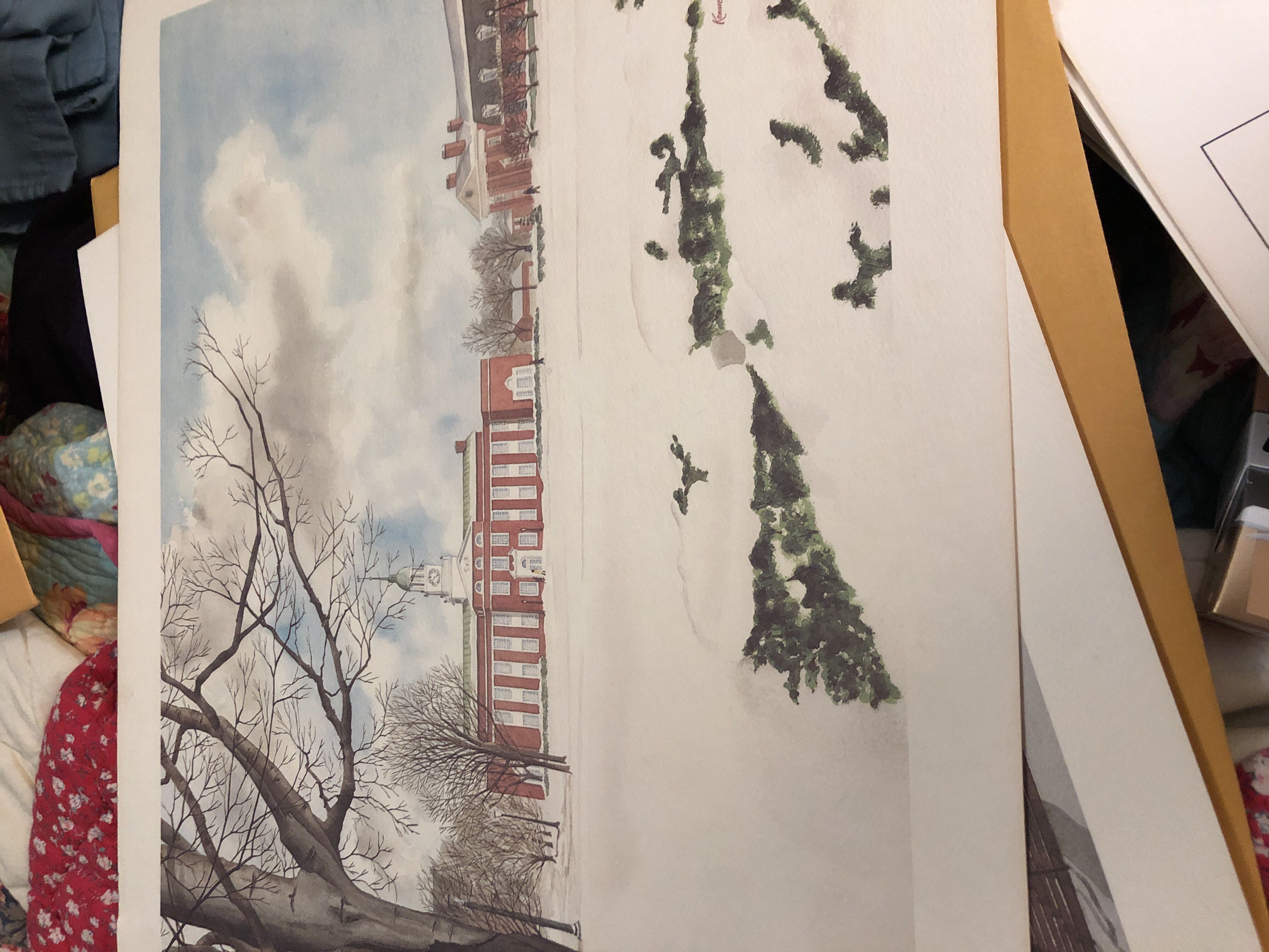 TK Red Snow Front - Thomas E. Kennedy art collectible - Main Image 1
