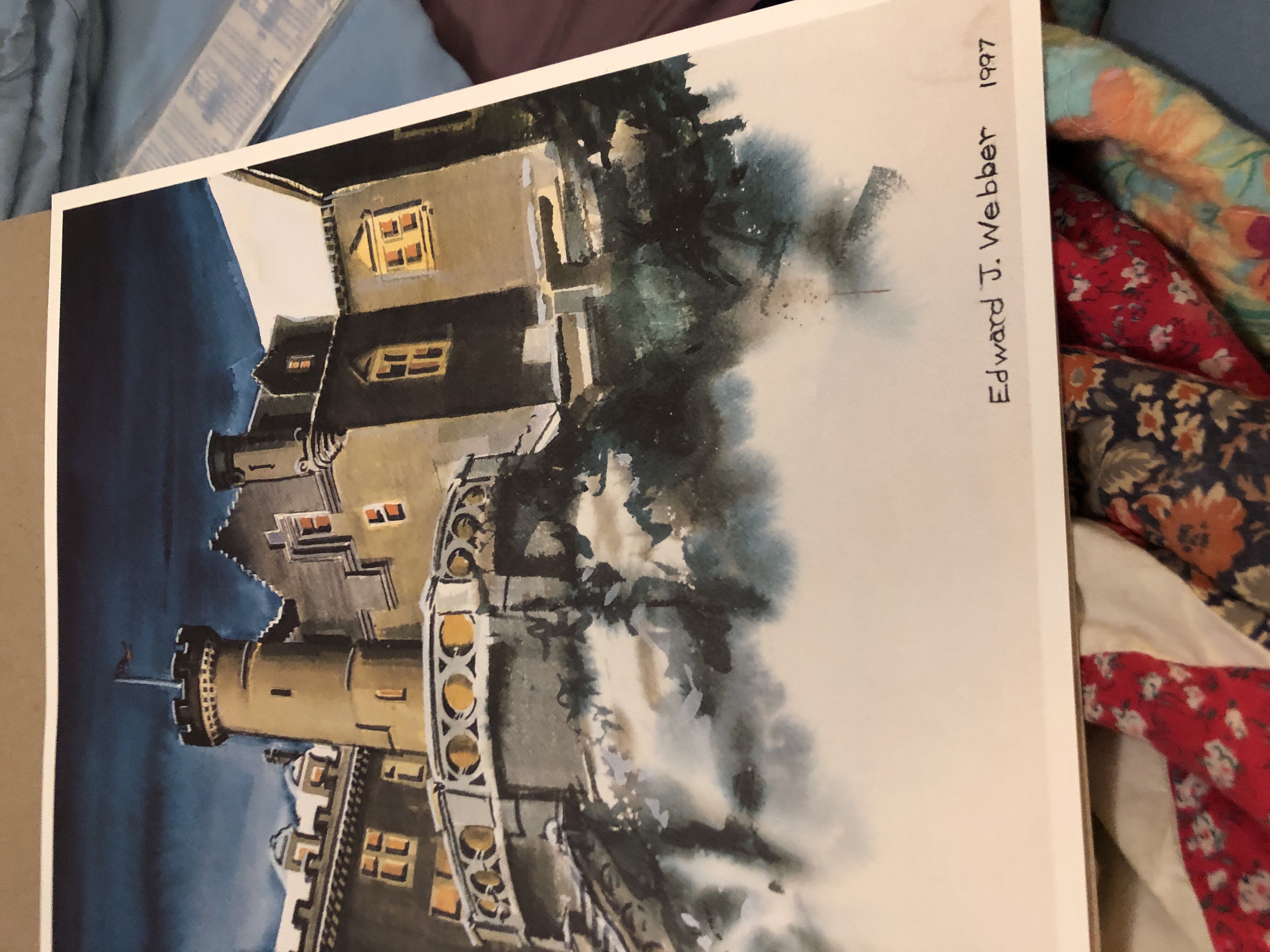 Ew Castle Snow Hil - Edward J. Webber art collectible - Main Image 2
