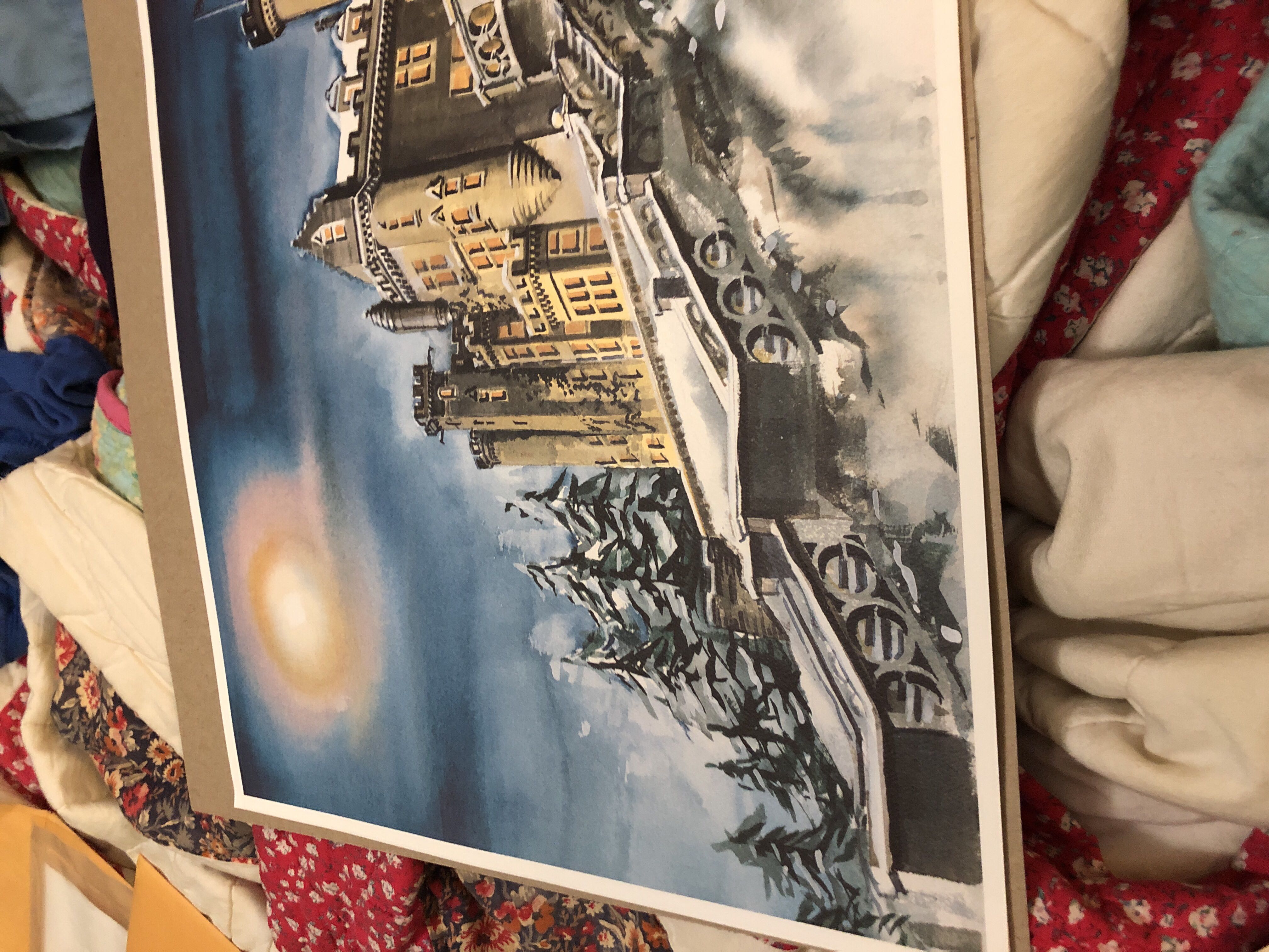 Ew Castle Snow Hil - Edward J. Webber art collectible - Main Image 3