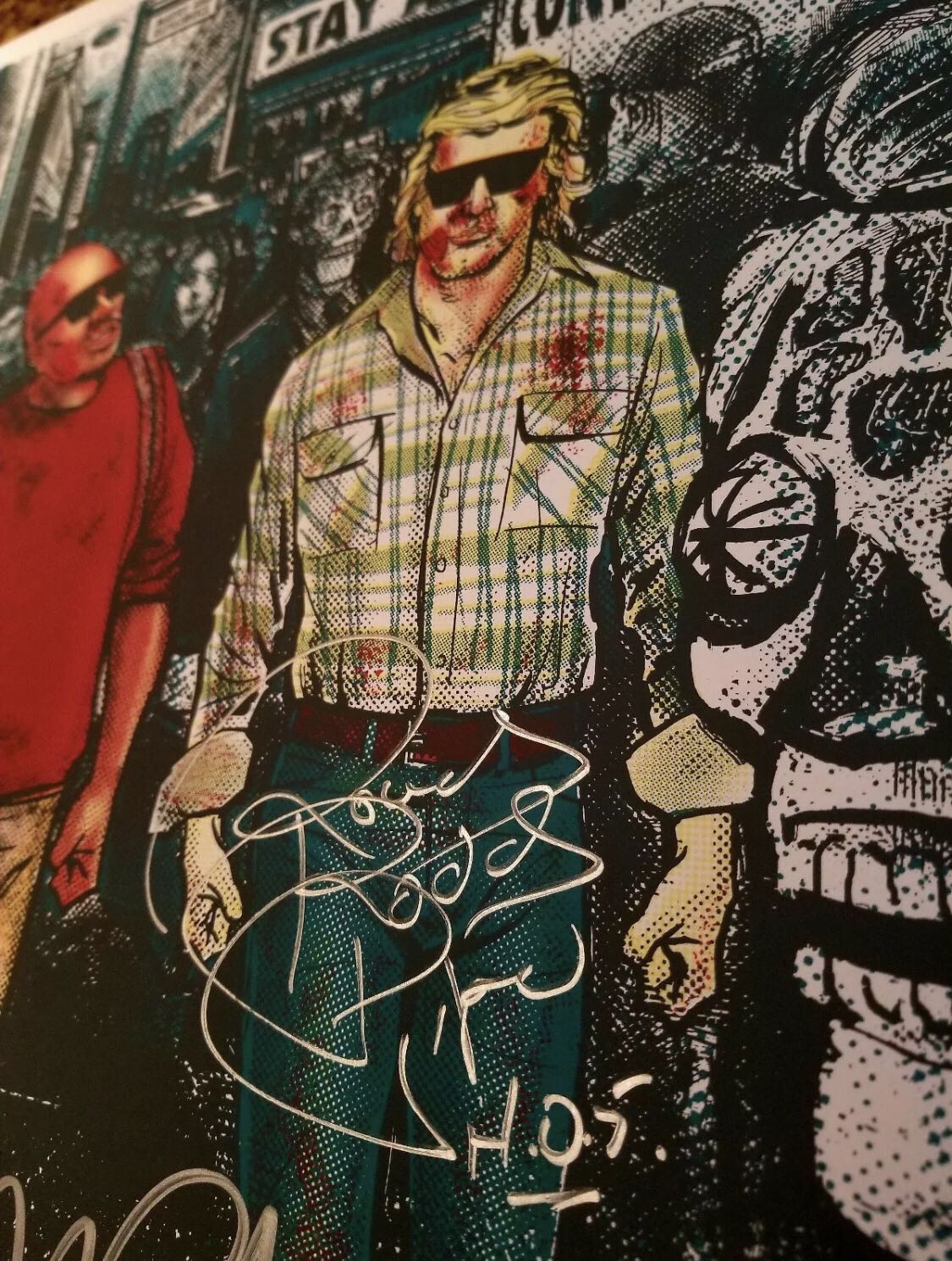 They Live Event Poster Signed by Artist, Roddy Piper & John Carpenter #13/100 - David Berns art collectible - Main Image 3