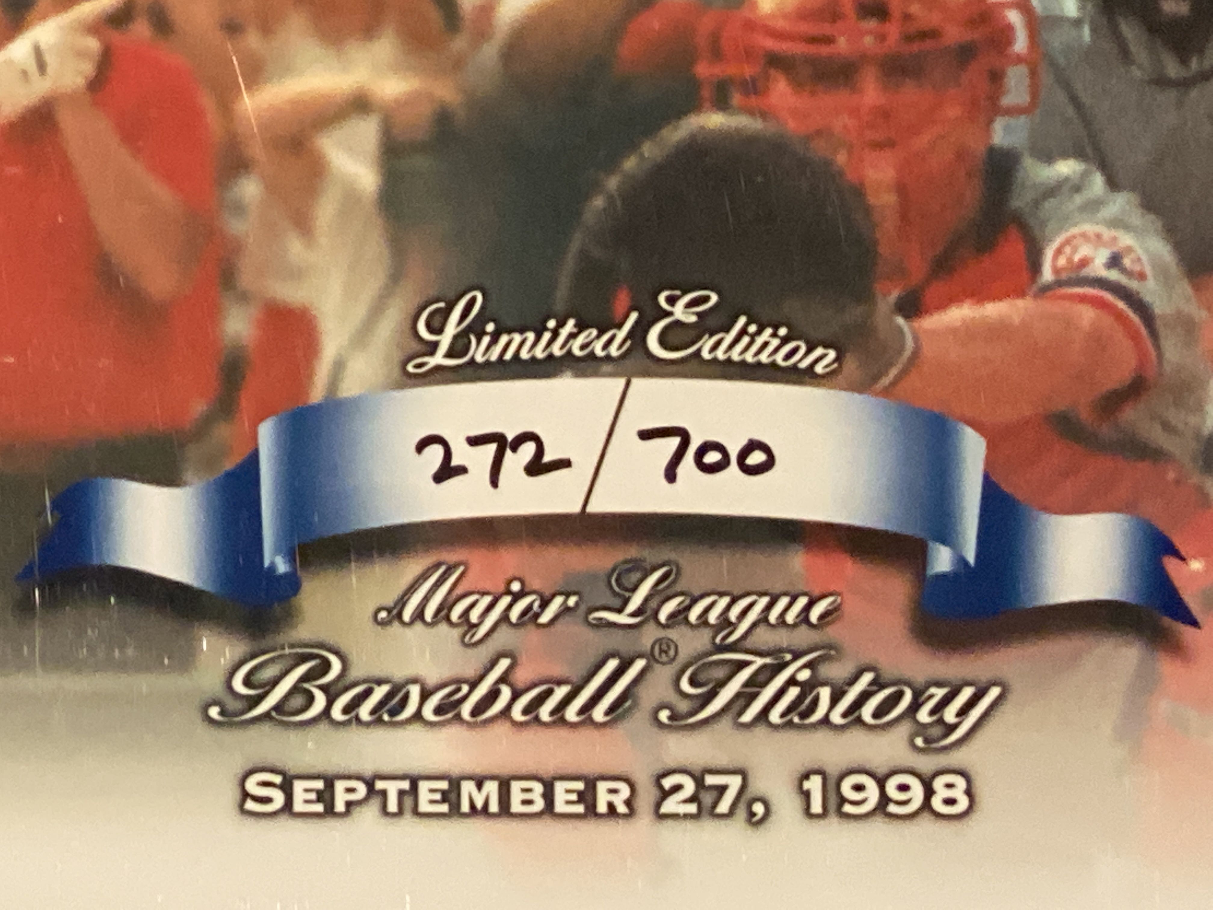 Mark McGwire 70 HR Champion - MLB History Sept 27, 1998  art collectible - Main Image 2