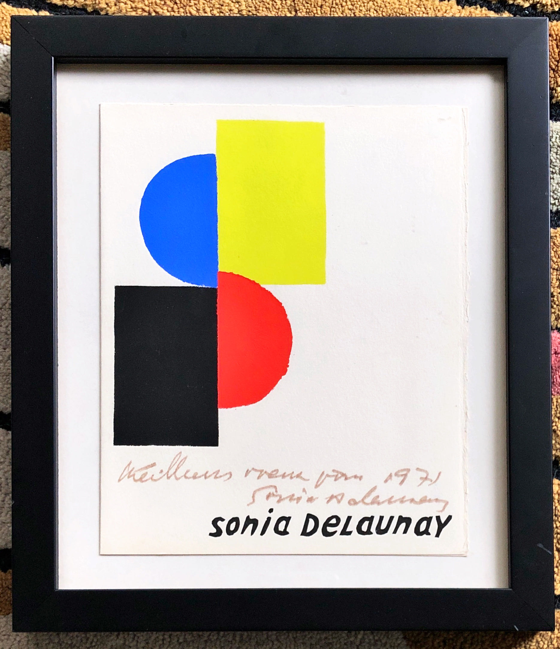 Meilleurs Voeux 1971 - Sonia Delaunay art collectible - Main Image 2