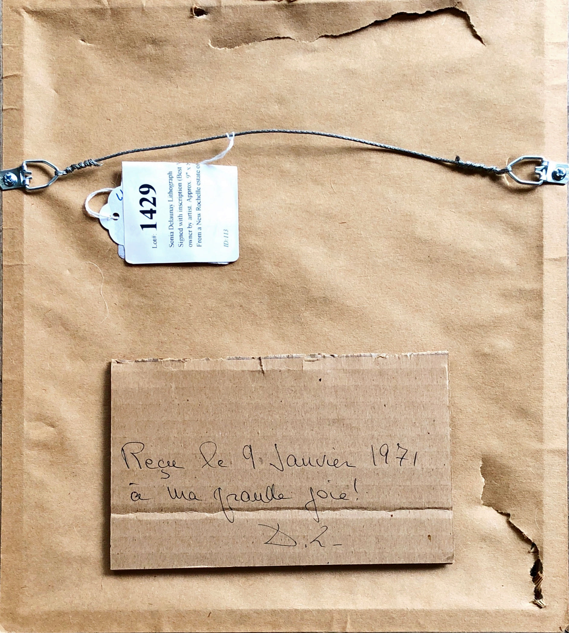 Meilleurs Voeux 1971 - Sonia Delaunay art collectible - Main Image 3