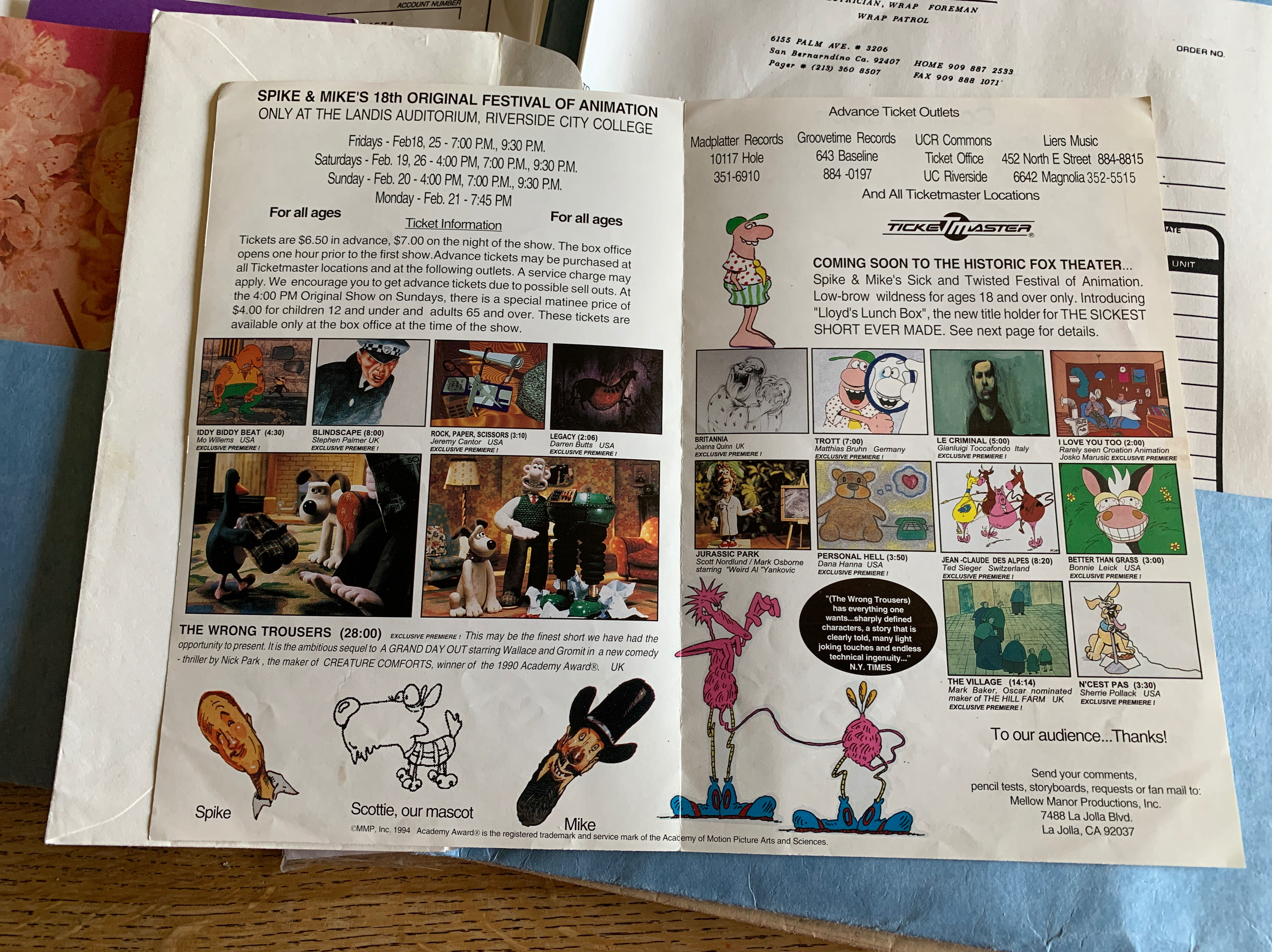 Festival Of Animation - Spike & Mike art collectible - Main Image 2