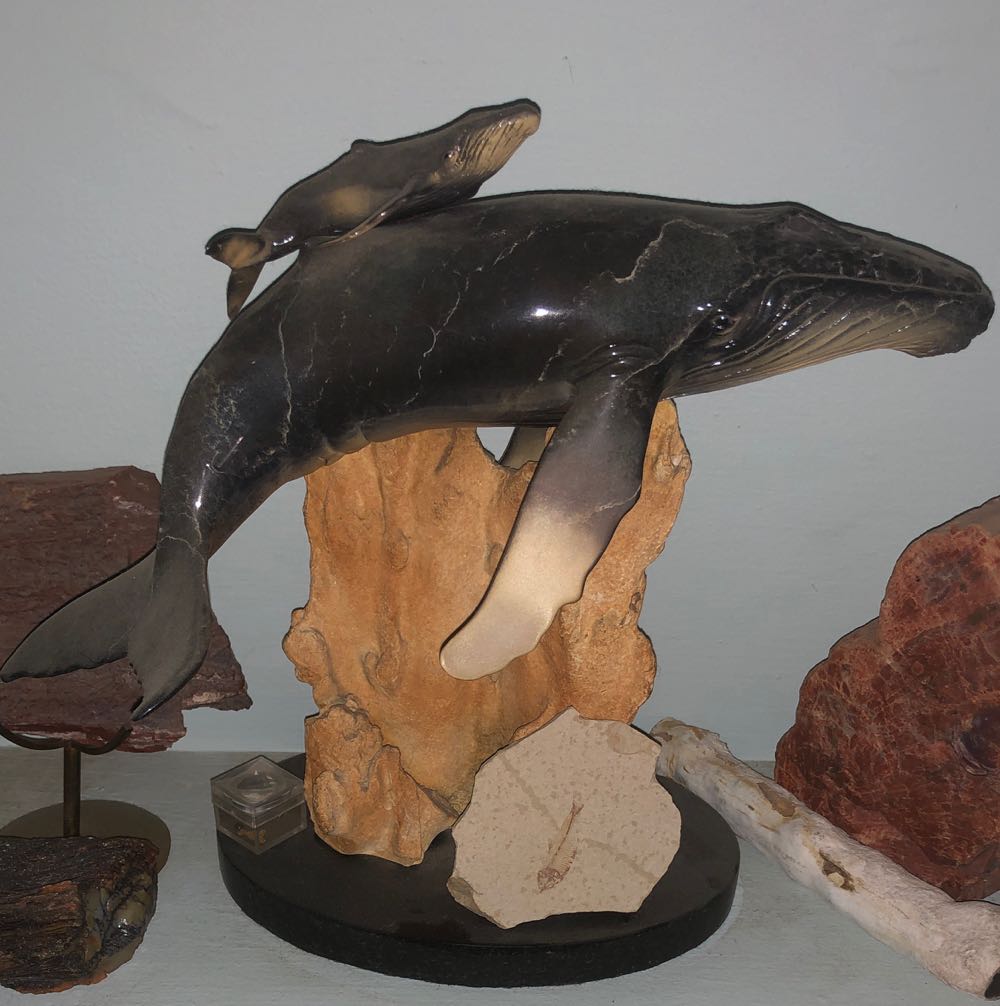 Mother And Calf Bronze - Wyland art collectible - Main Image 2