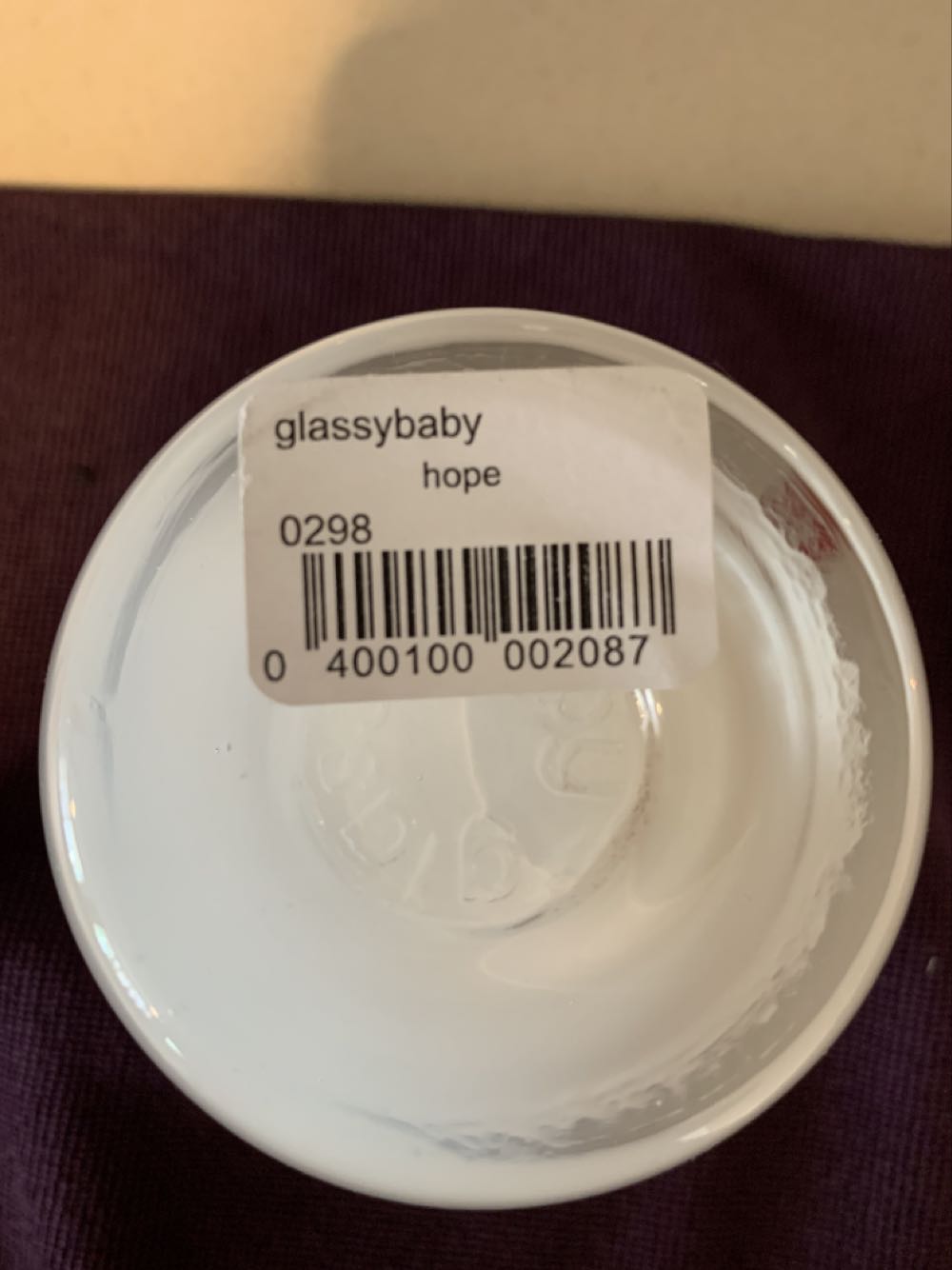 Hope With Red Heart - Glassybaby art collectible [Barcode 400100002087] - Main Image 3