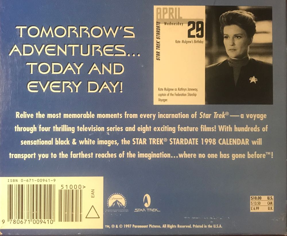 Star Trek Stardate 1998  art collectible [Barcode 9780671009410] - Main Image 2