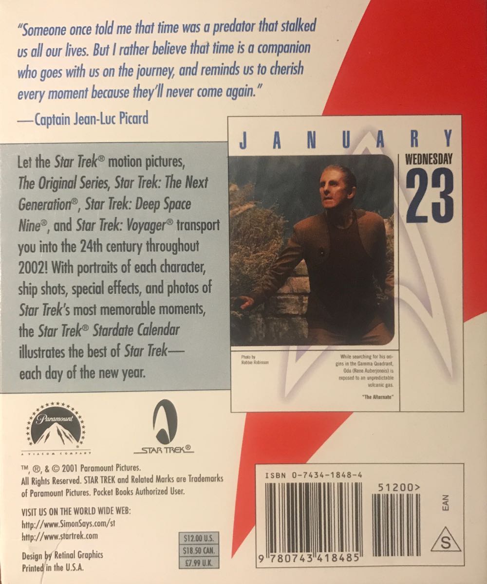 Star Trek Stardate 2002  art collectible [Barcode 9780743418485] - Main Image 2