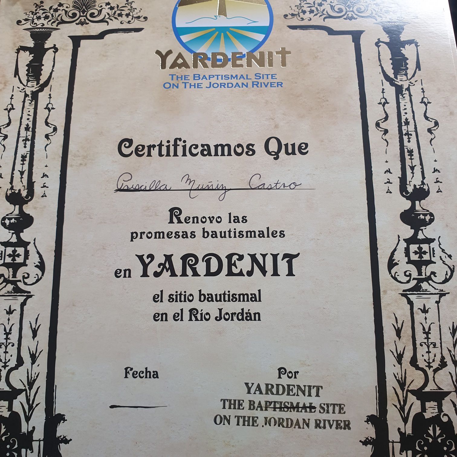 Yardenit The Baptismal Site On The Jordan River - Priscilla Muñiz Castro art collectible - Main Image 1