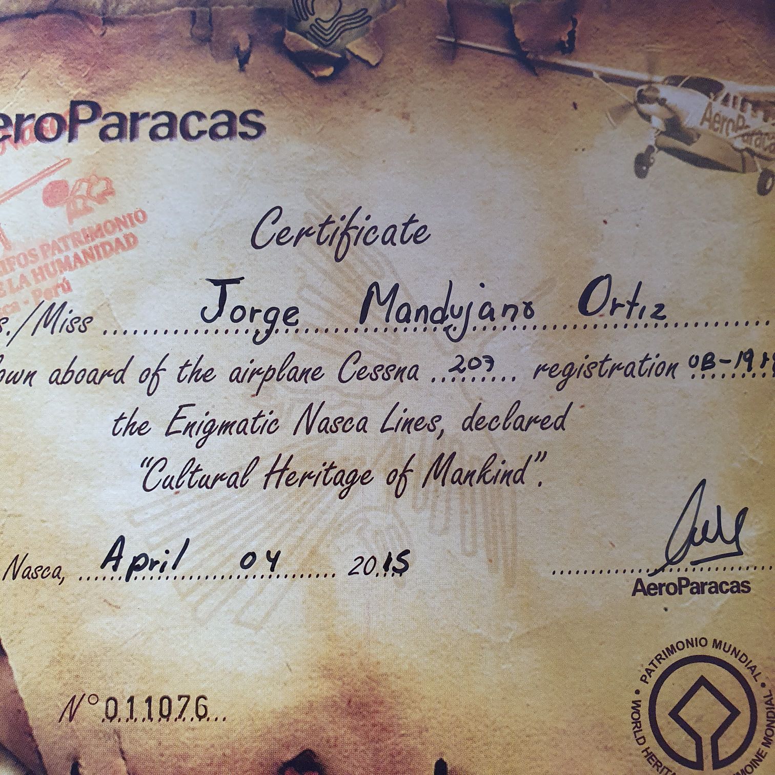 Aero Paracas - Jorge Mandujano Ortiz art collectible - Main Image 2