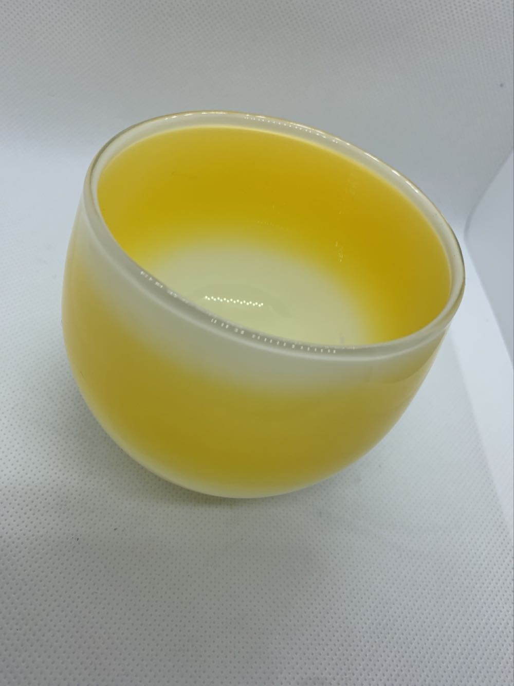 Yellow & White Drinker  - Glassybaby art collectible - Main Image 2