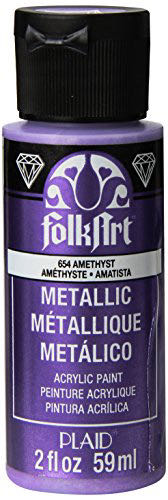Folkart Metallic Acrylic Paint In Assorted Colors 2 Oz 654 Amethyst  art collectible [Barcode 028995006548] - Main Image 1