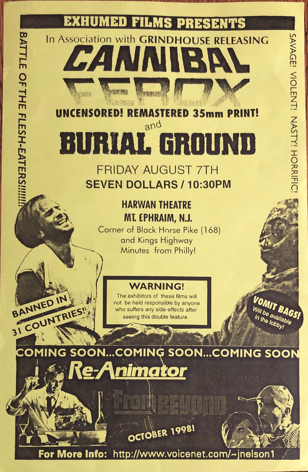 Movie Screening Flyer Double-Sided - Exhumed Films art collectible - Main Image 2