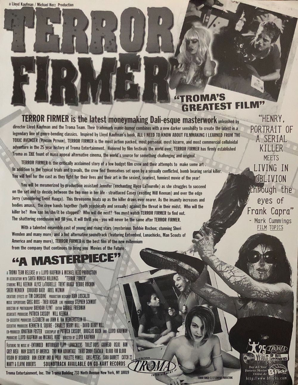 Terror Firmer Promo Flyer - Troma Entertainment art collectible - Main Image 2
