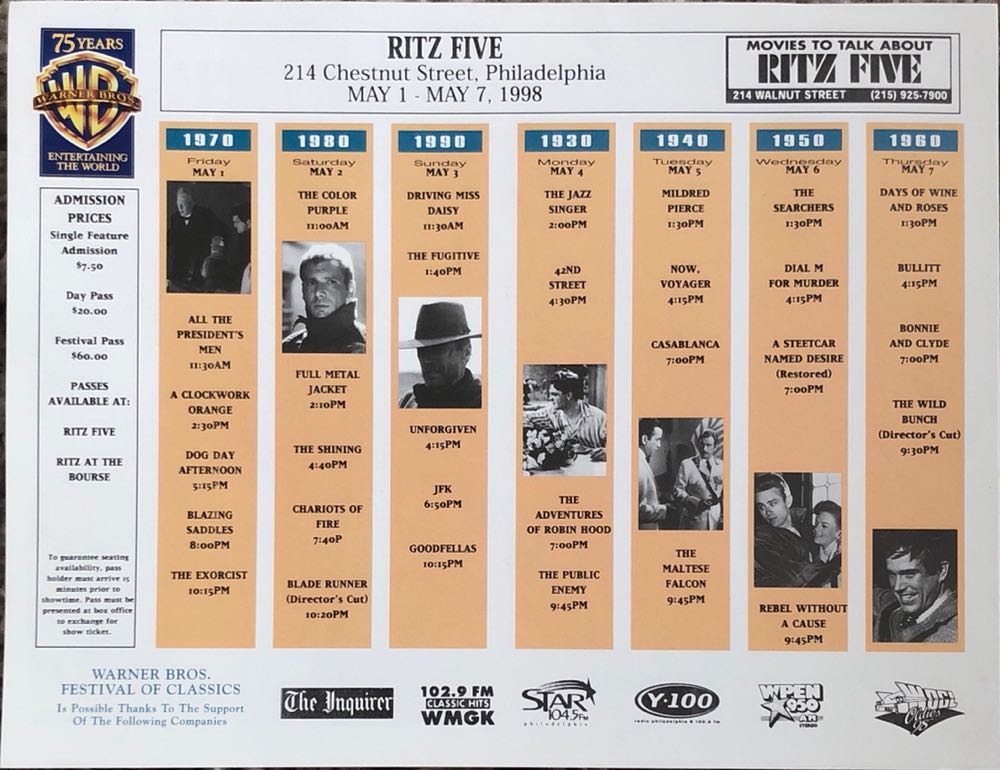Warner Bros. Festival Of Classics Flyer - Warner Bros. art collectible - Main Image 2