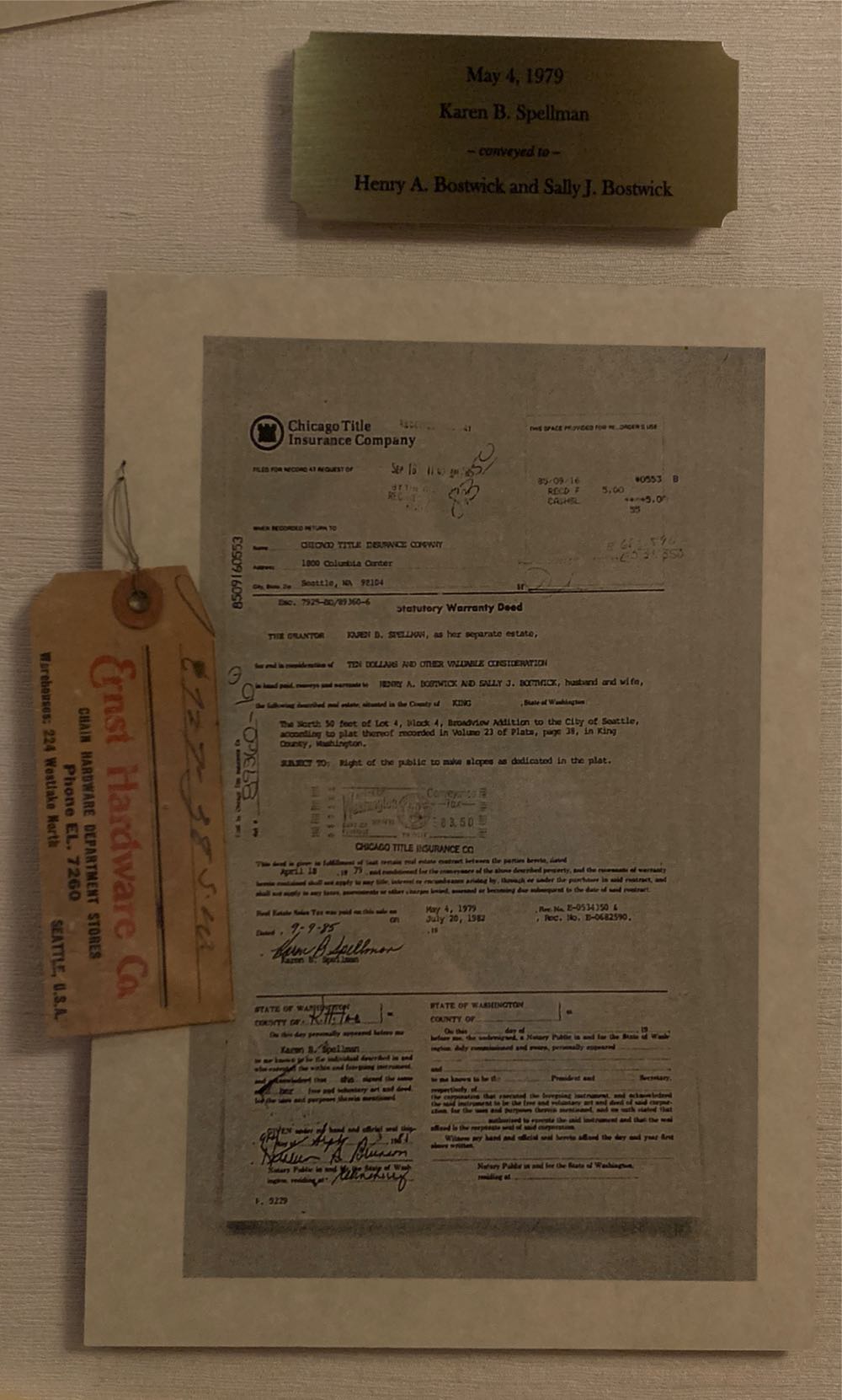 House History - 1979 - Brenda Rountree art collectible - Main Image 2