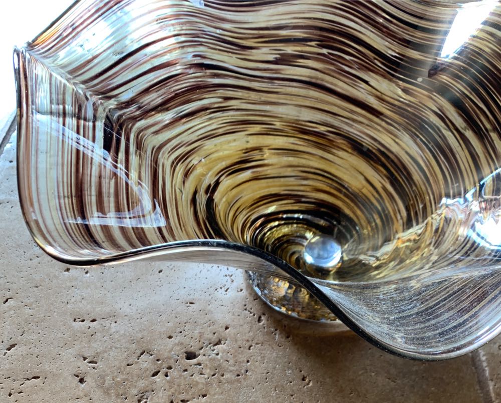 Blown Glass Bowl - Brenda Rountree art collectible - Main Image 2