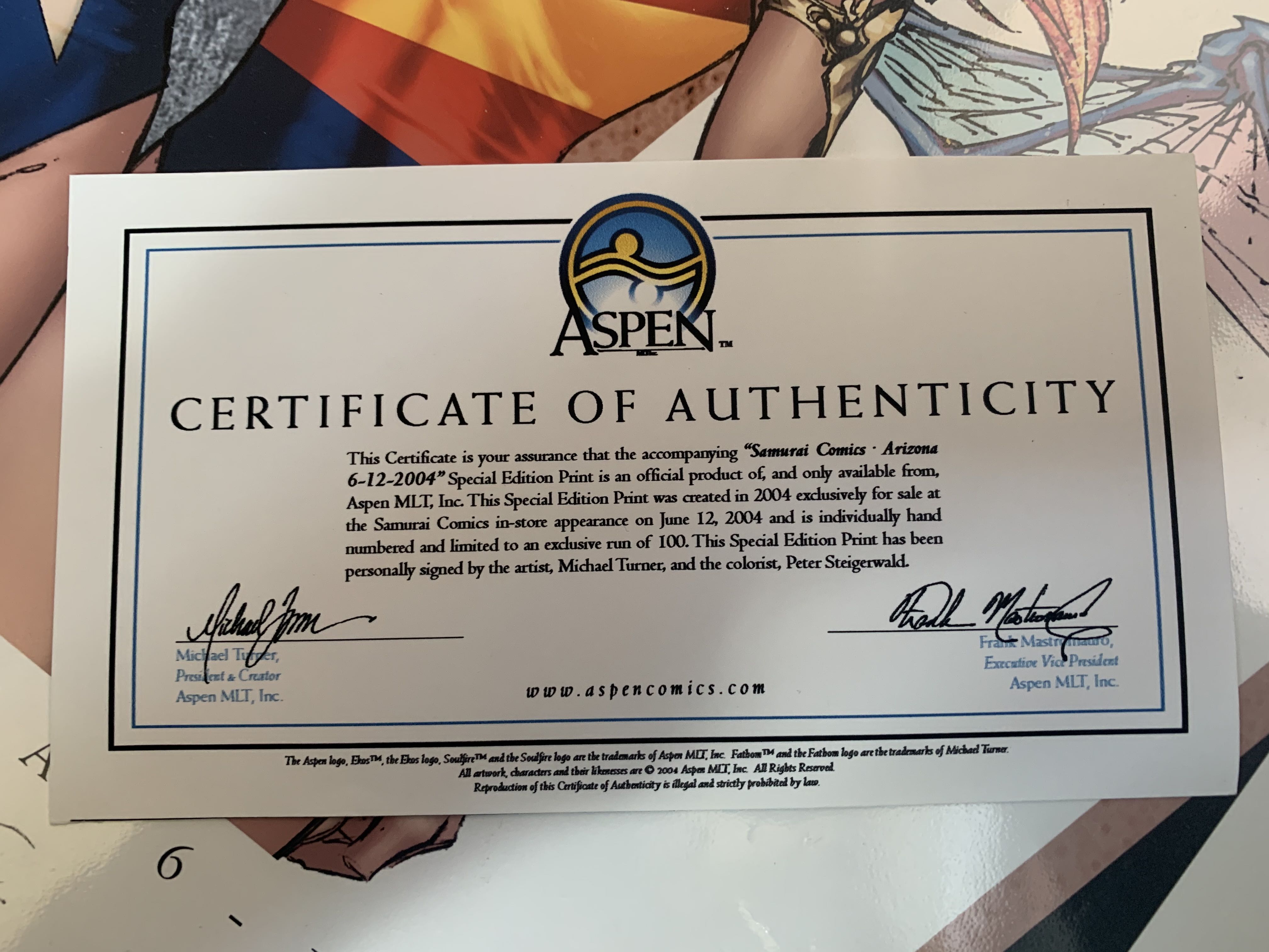 Samurai Comics Arizona - Michael Turner art collectible - Main Image 2