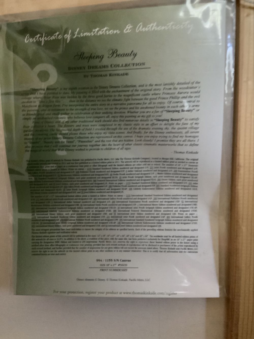 Sleeping Beauty - Thomas Kinkade art collectible - Main Image 4