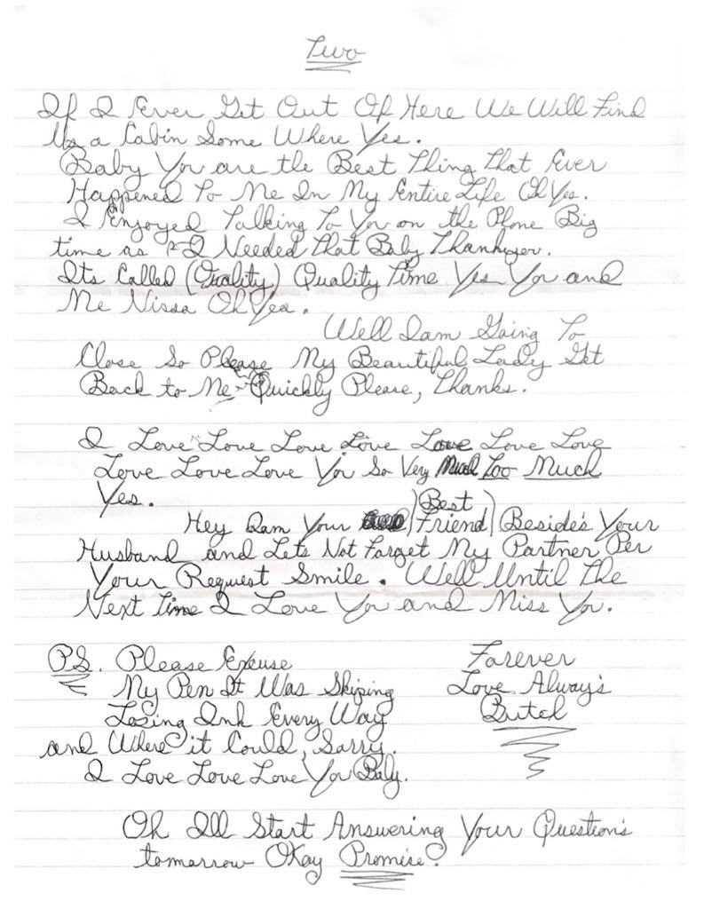 Mass Murderer - Ronnie “Butch” Defeo, Jnr Letter To Wife Nissa - Unknown art collectible - Main Image 2