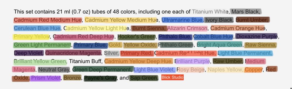 Acrylic Set of 48 - Blick Studio art collectible - Main Image 2