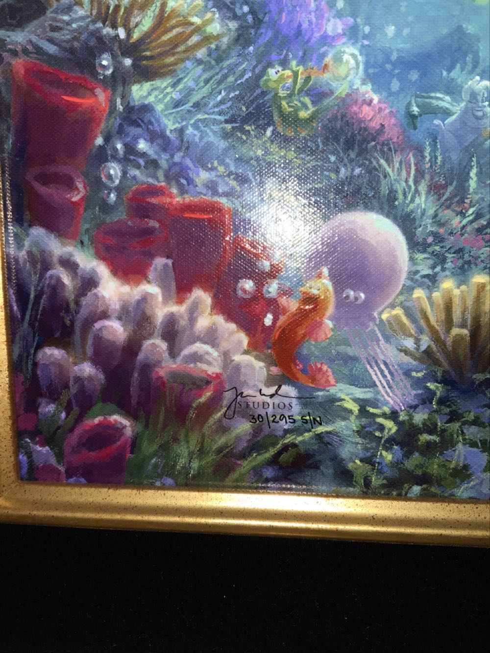 Little Mermaid Falling In Love - Thomas Kinkade art collectible - Main Image 4