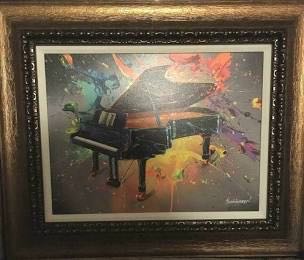 Very Grand piano - Jim Warren art collectible - Main Image 2